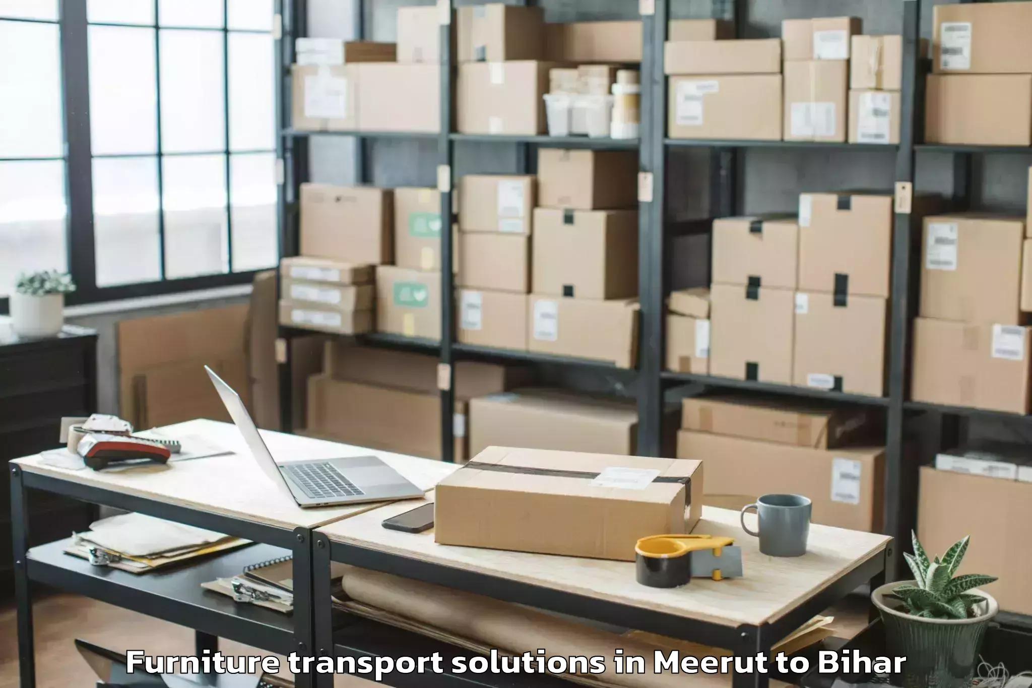 Trusted Meerut to Bakhri Furniture Transport Solutions